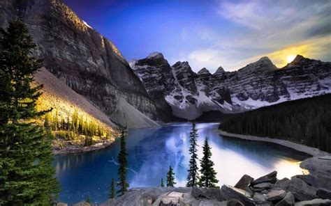 Download Moraine Lake 1366x768 Best New Photos Pictures Backgrounds