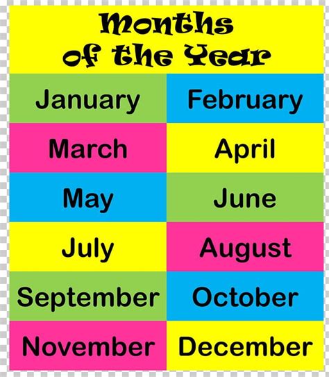 12 Months Of The Year Png Clipart 12 Months Of The Year Angle April