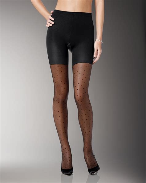 Lyst Spanx Sheer Fashion Pantyhose In Black