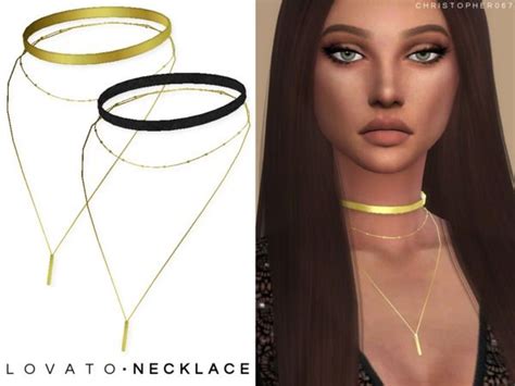 Lovato Necklace 2 Versions Christopher067 Sims 4 Mods Sims 3 The