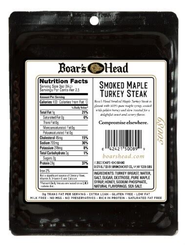 Boar S Head Smoked Maple Turkey Steak Oz King Soopers