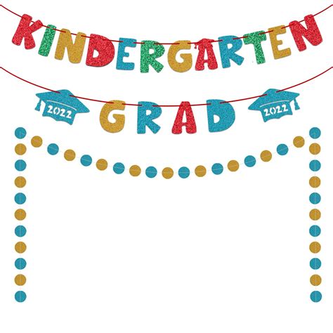 Buy Kindergarten Grad Banner For Kids 2022 Graduation Party Decorations