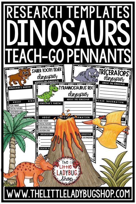 You Will Love These Dinosaurs Research Teach Go Pennants Just Print