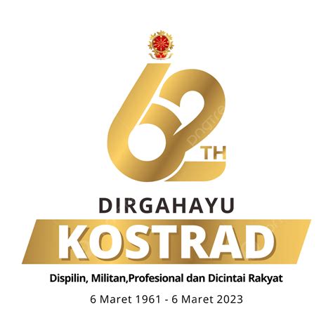 Logo Del 62° Anniversario Di Kostrad Nel 2023 Vettore Kostrad Logo