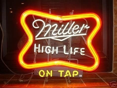 S Vintage Miller High Life On Tap Neon Beer Sign