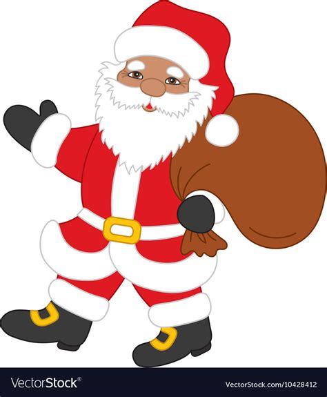 Christmas African American Santa Claus Royalty Free Vector