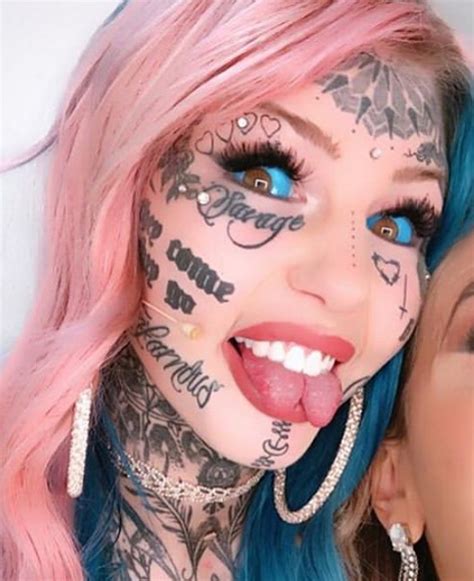 Tattoo Obsessive Who Spent 30k On Ink Found Happiness When Her Eyeballs Turned Blue Despite