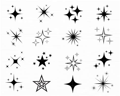 Sparkle Stars Svg Bundle Star Cut File Stars Vector Sky Svg Etsy Polska