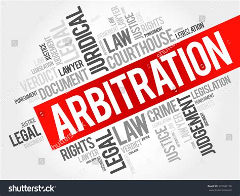 Arbitration Word Cloud Concept Stock Vector Royalty Free 392482138