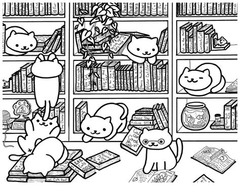 Printable Library Coloring Pages Pdf Book Care