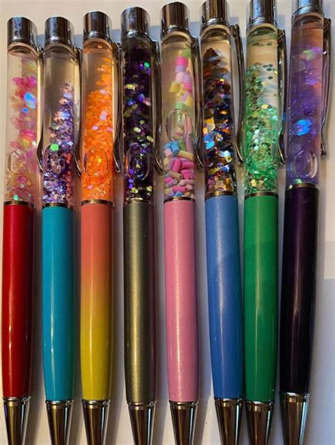 Bundle Of 8 Floating Glitter Pens Etsy