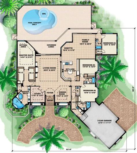 Mediterranean Plan 3698 Square Feet 4 Bedrooms 45 Bathrooms 1018