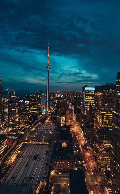 950x1534 Toronto Cityscape Buildings Night Wallpaper Toronto