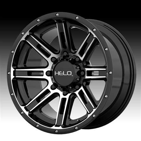 Helo He900 Machined Black Custom Wheels Rims Helo Custom Wheels Rims