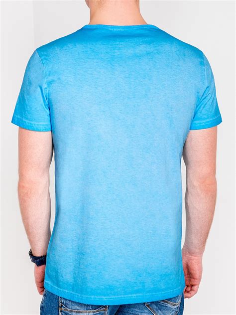 Mens Plain T Shirt S894 Light Blue Modone Wholesale Clothing For Men
