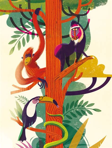 Jungle Illustration On Behance Illustration Animaux Faune Jungle
