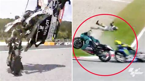 Motogp Crash New Footage Of Valentino Rossi Miracle