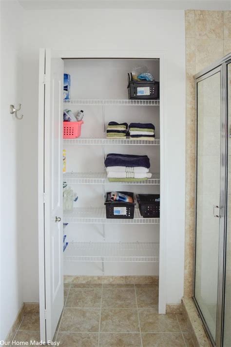 Change it with these amazing bathroom organization and bathroom storage ideas! DIY Closet Shelving | Closet shelves, Simple closet ...