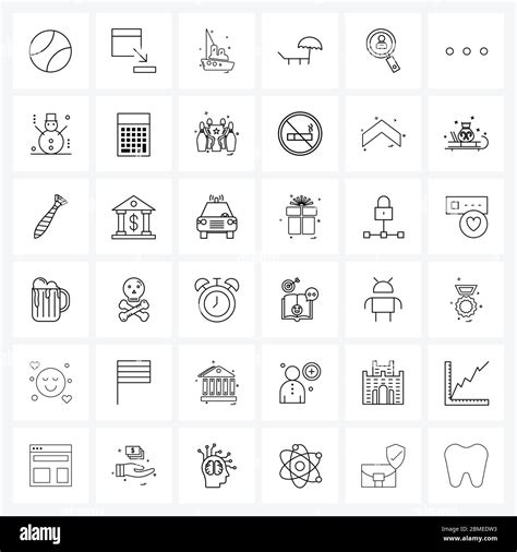 36 Universal Line Icon Pixel Perfect Symbols Of Menu Man Travel