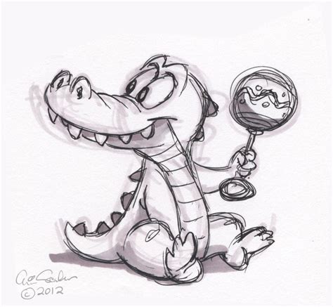 Cartoon Baby Alligator The Ol Sketchbook Animal Sketch Dump Cute
