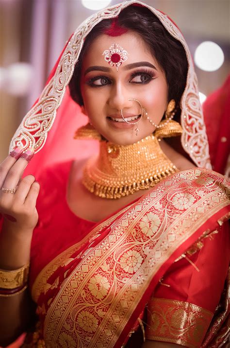 these bengali bridal portraits have our hearts wedmegood