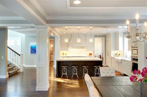 open plan kitchen   dining room transitional
