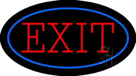 Oval Exit Animated Neon Sign Exit Neon Signs Everything Neon