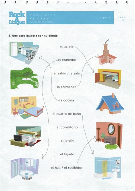 spanish household items worksheets worksheets