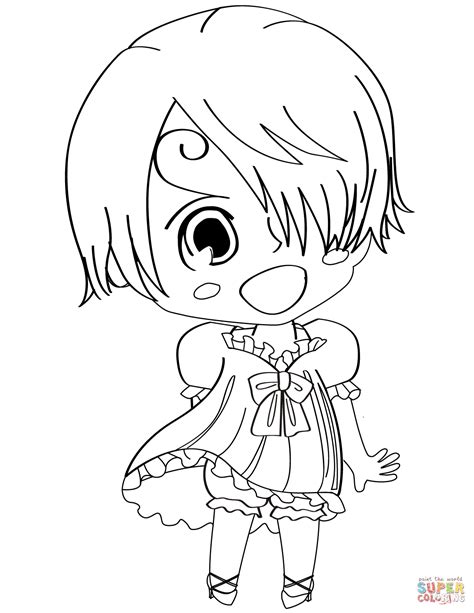 Cute Anime Girl Coloring Page Free Printable Coloring Pages
