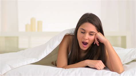 Cute Woman Under Covers In Bed Stock Footage Video 3551768 Shutterstock