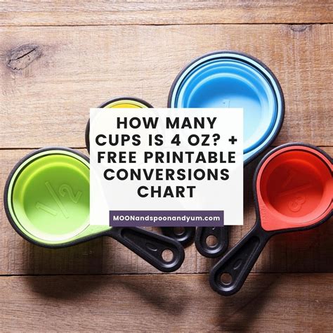 How Many Cups Is Oz Free Printable Conversions Chart