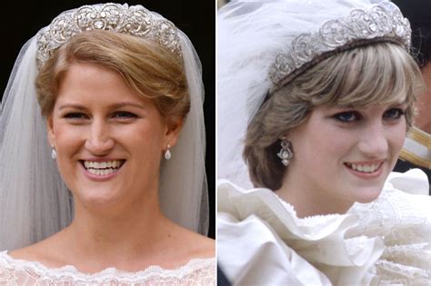 Royal Rewear Princess Dianas Wedding Tiara Worn By Niece At Her Own