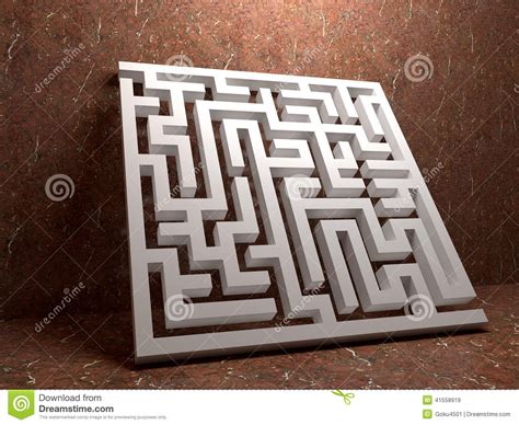 A Labyrinth In Interiors Perspective On Background Texture Stock