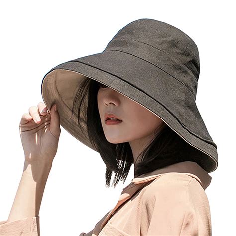 Farodor Womens Packable Reversible Bucket Hat Uv Sun Protection Wide