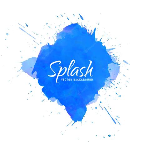 Free Vector Abstract Blue Splash Watercolor