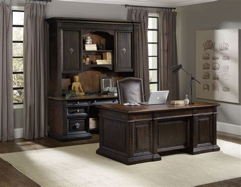 Home office desks serve as places to be productive with work and organized at home. Treviso Home Office Executive Desk by Hooker Furniture ...