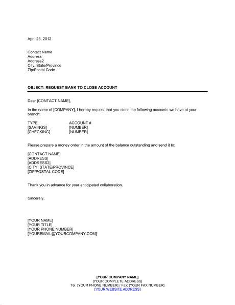 Sample letter to close bank account. Request Bank to Close Account - Template & Sample Form | Biztree.com (With images) | Business ...