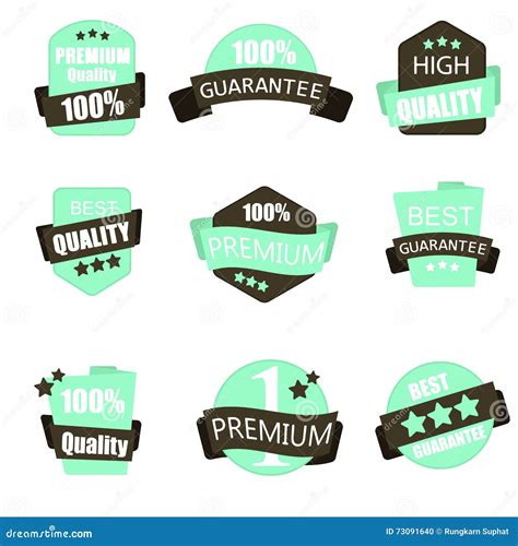 Collection Of Premium And High Quality Labels Vector Illustration