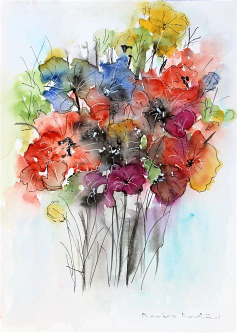 Pin En Acuarelas Flores Watercolors