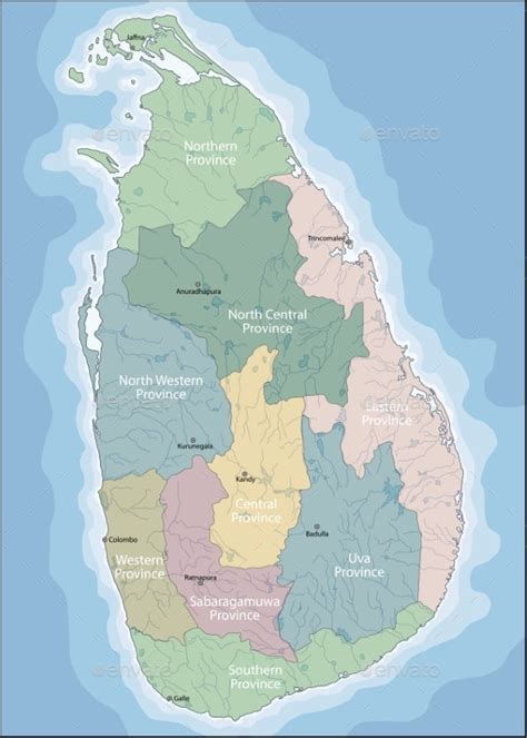 Sri Lanka Map Vectors Graphicriver