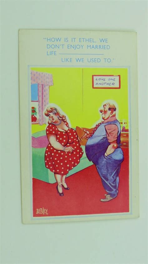 1950s Comic Vintage Postcard Fat Lady Bbw Very Big Boobs Ethel Fat Man Marriage Ebay