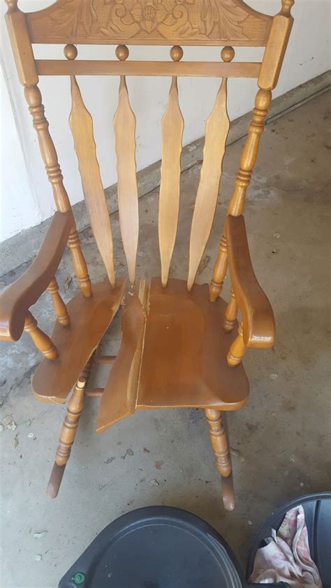 wood rocking chair broken seat woodworking talk