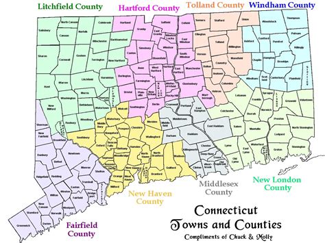 Map Of Ct Towns And Counties