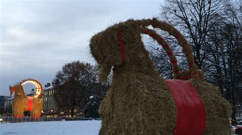Swedish Towns Fire Prone Christmas Goat Survives But Little Brother Burns Cbc Radio