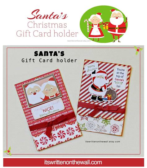 It S Written On The Wall Santa S Christmas Gift Card Holder Perfect