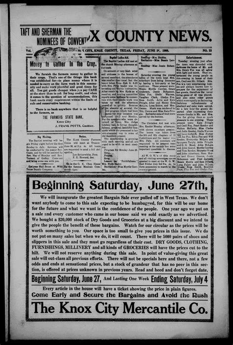 The Knox County News (Knox City, Tex.), Vol. 4, No. 23, Ed. 1 Friday