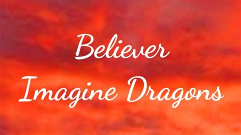 Believer Imagine Dragons Full Lyrical Song By Mx Lyrics Youtube