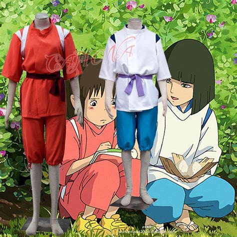 Cafiona Spirited Away Miyazaki Hayao Chihiro Ogino Haku Cosplay Costume Any Size Costumes For