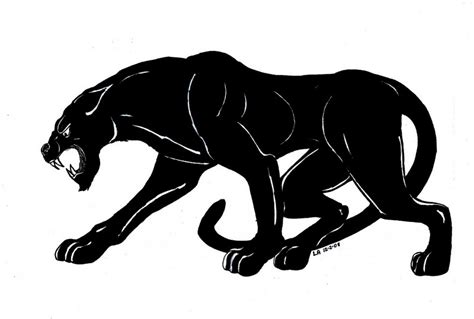 Great Full Black Panther Tattoo Design Tattooimagesbiz