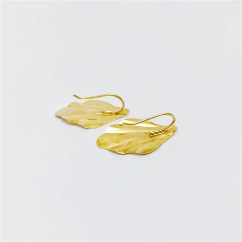 14k Gold Leaf Earrings